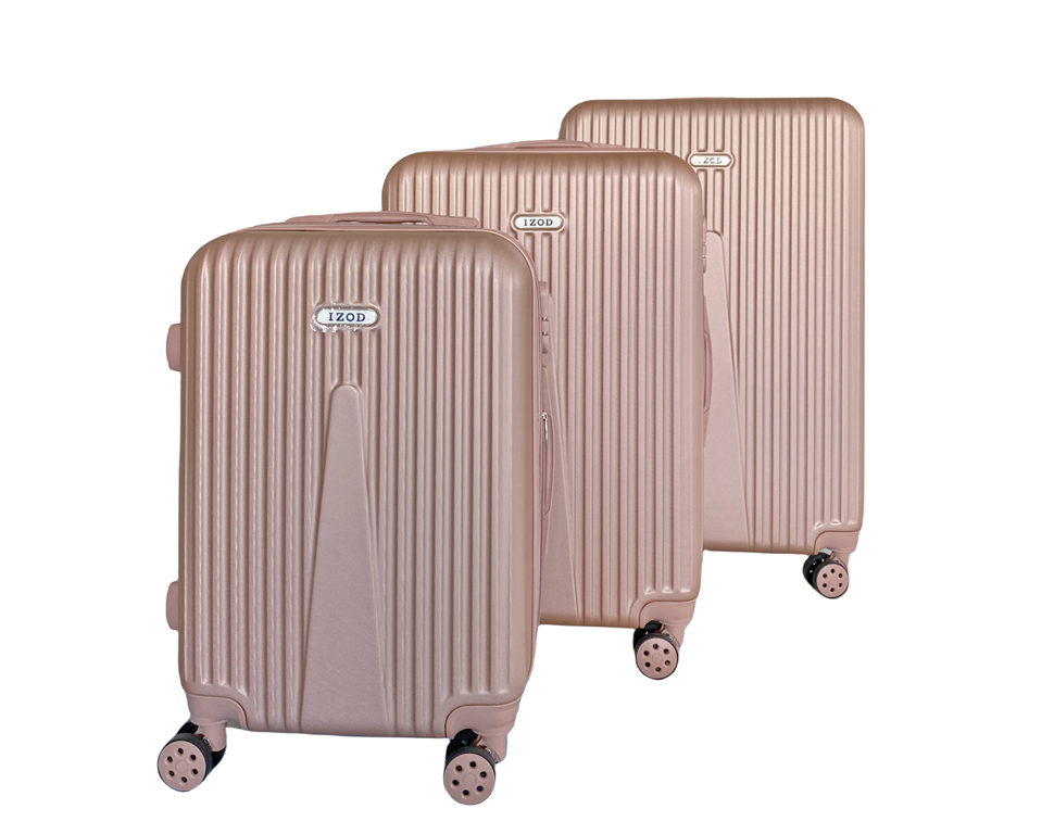 IZOD Janisa Expandable Hard shell Lightweight 3 Piece Luggage Set - Stiles Supply Co.