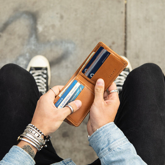 CASUPO Large Billfold Wallet with RFID protection - Natural