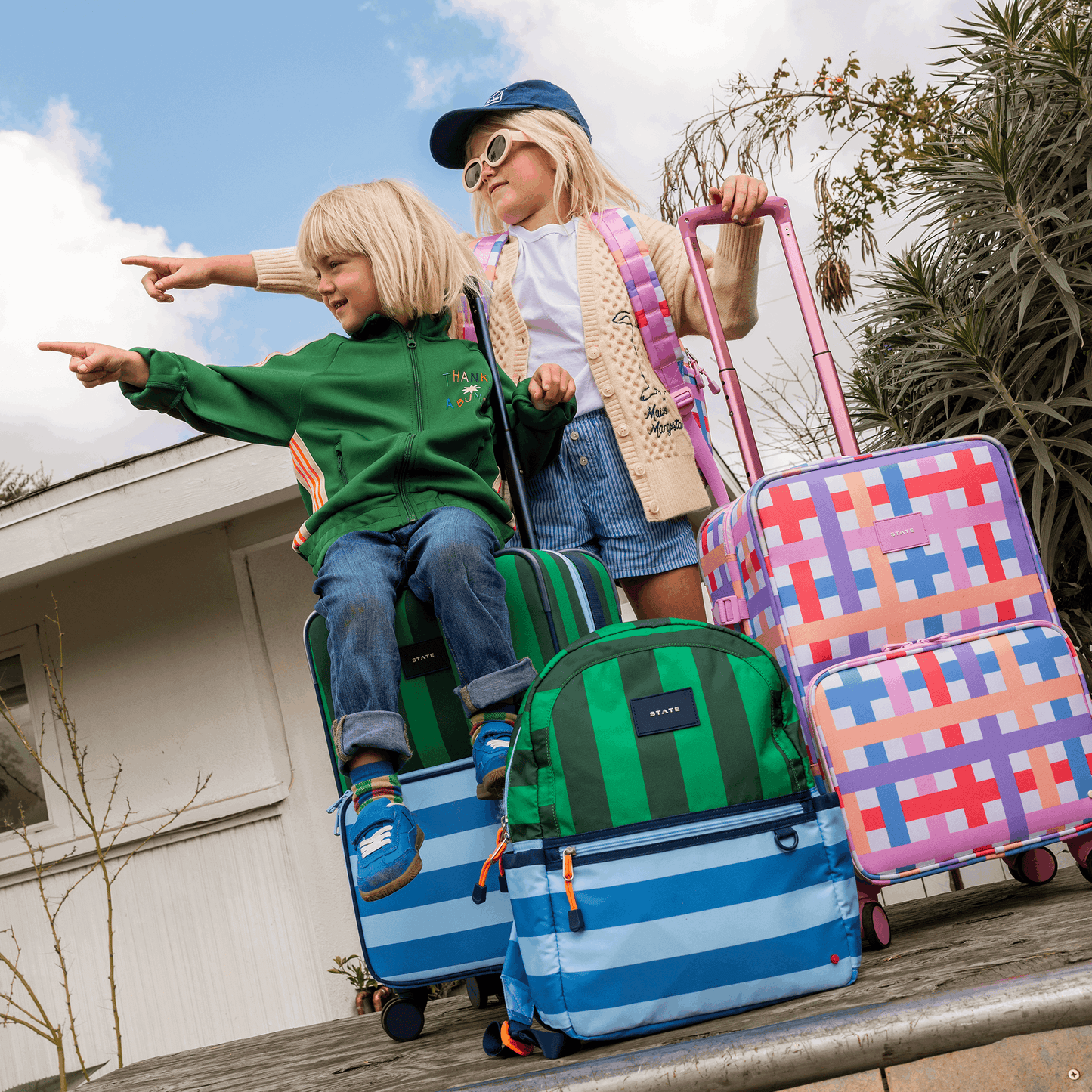 State Bags Plaid Logan Carry-On Suitcase | Limited Edition | Kids - Stiles Supply Co.