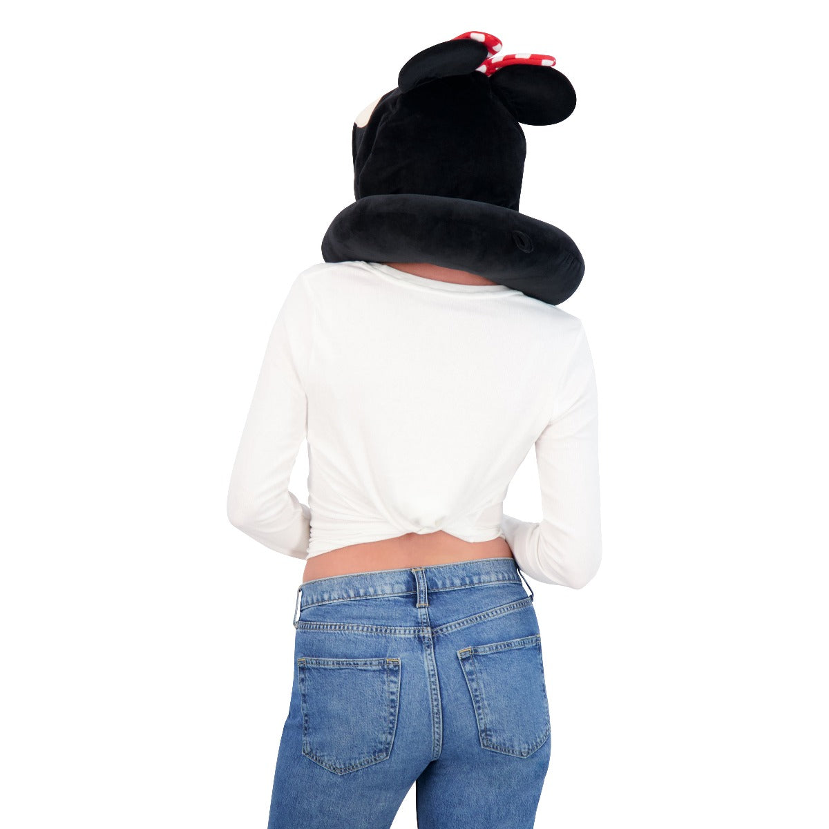 Disney Minnie Mouse Travel Neck Pillow Hoodie, Black - Stiles Supply Co.