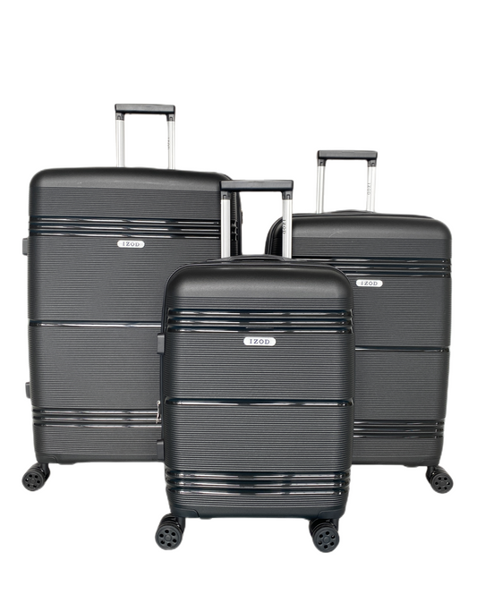 IZOD Legna Hard shell Expandable Lightweight 3 Piece Luggage Set - Stiles Supply Co.