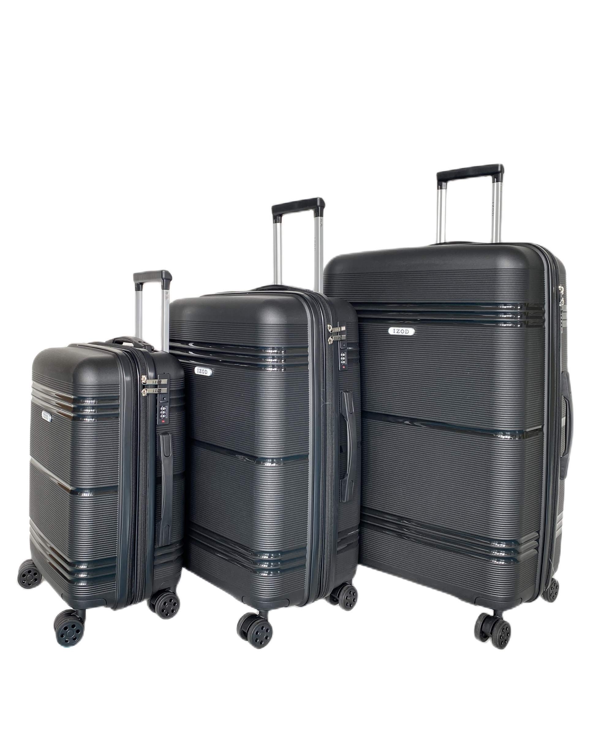 IZOD Legna Hard shell Expandable Lightweight 3 Piece Luggage Set - Stiles Supply Co.