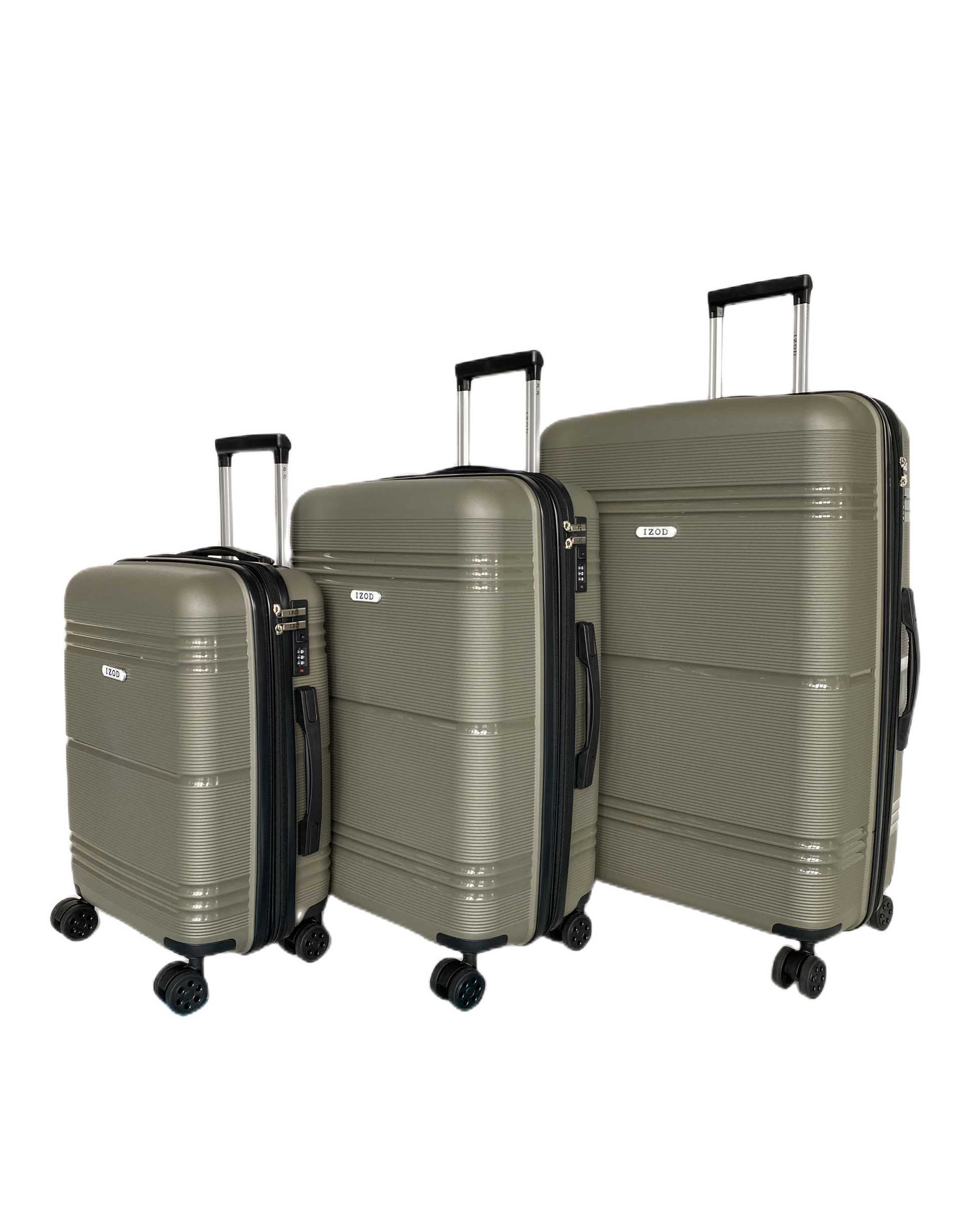 IZOD Legna Hard shell Expandable Lightweight 3 Piece Luggage Set - Stiles Supply Co.