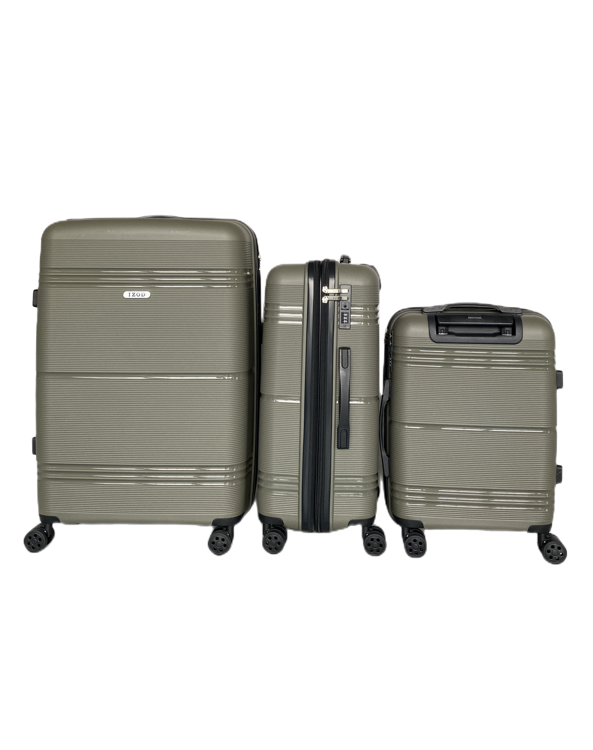 IZOD Legna Hard shell Expandable Lightweight 3 Piece Luggage Set - Stiles Supply Co.