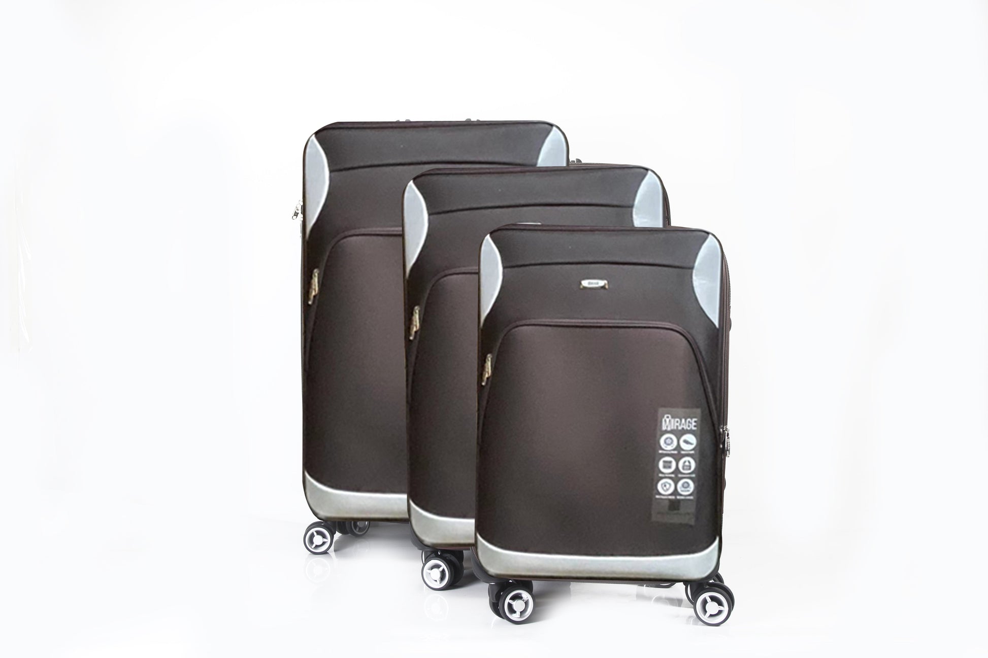 Mirage Letty Soft Shell Lightweight Expandable 3 Piece Luggage Set - Stiles Supply Co.