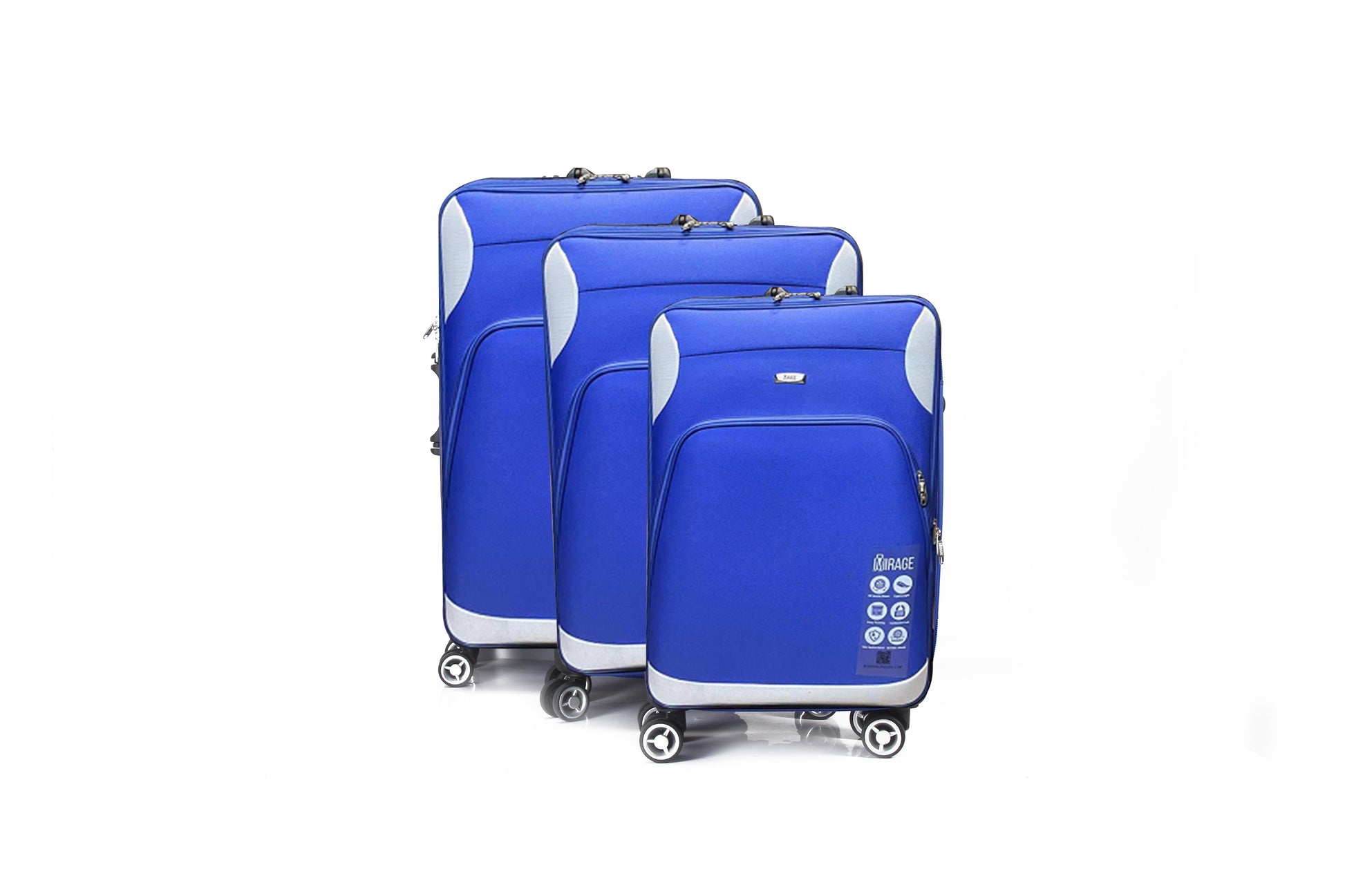 Mirage Letty Soft Shell Lightweight Expandable 3 Piece Luggage Set - Stiles Supply Co.