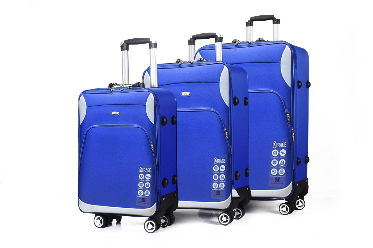 Mirage Letty Soft Shell Lightweight Expandable 3 Piece Luggage Set - Stiles Supply Co.