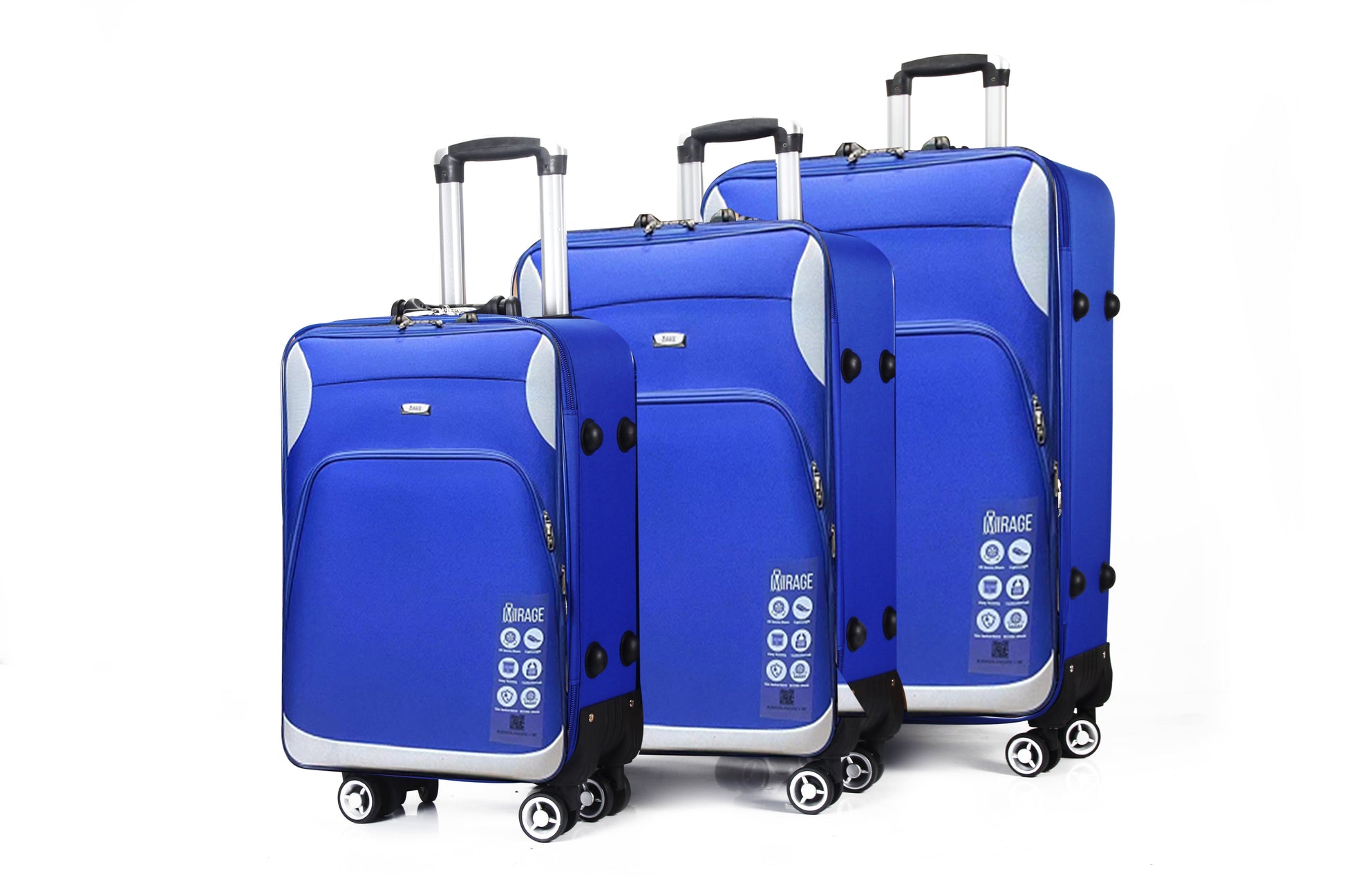 Mirage Letty Soft Shell Lightweight Expandable 3 Piece Luggage Set - Stiles Supply Co.