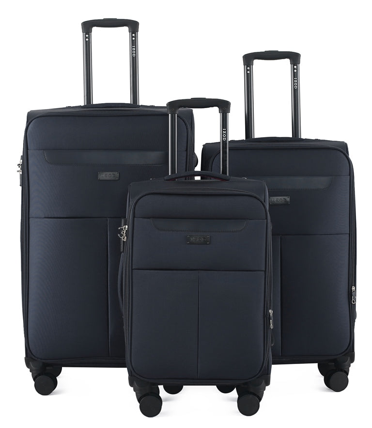 IZOD Liam Soft Shell Lightweight Expandable 3 Piece Luggage Set - Stiles Supply Co.