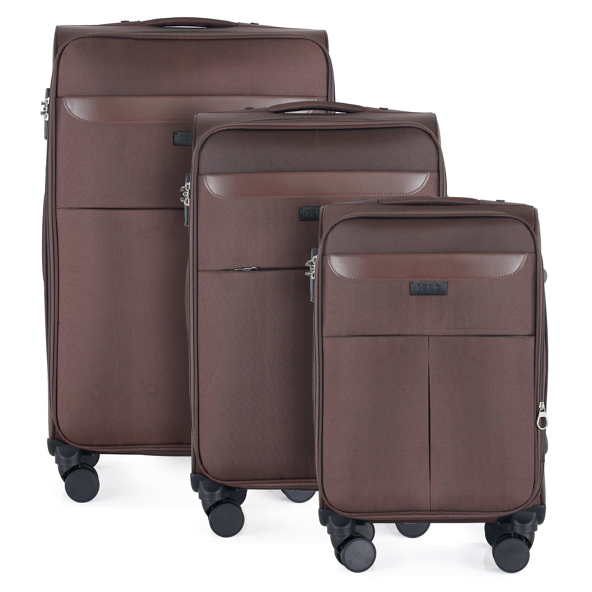 IZOD Liam Soft Shell Lightweight Expandable 3 Piece Luggage Set - Stiles Supply Co.