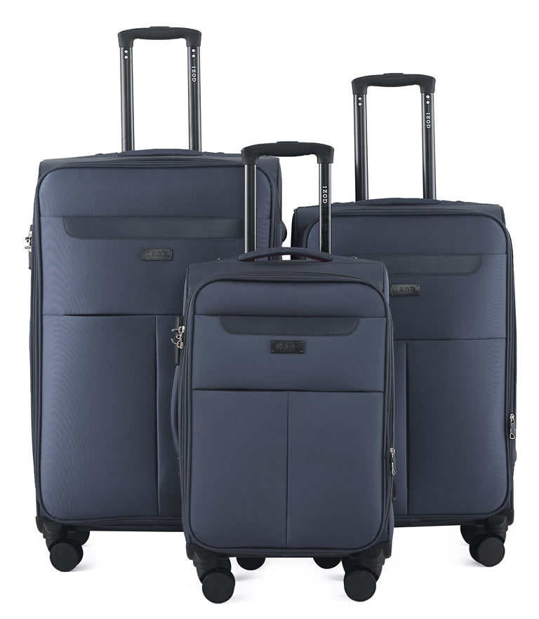 IZOD Liam Soft Shell Lightweight Expandable 3 Piece Luggage Set - Stiles Supply Co.