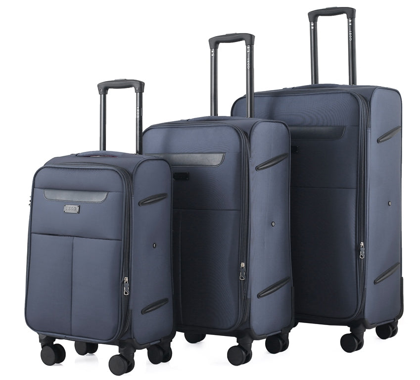 IZOD Liam Soft Shell Lightweight Expandable 3 Piece Luggage Set - Stiles Supply Co.
