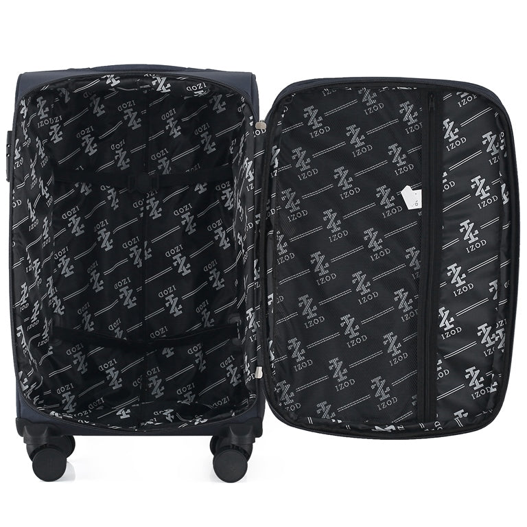 IZOD Liam Soft Shell Lightweight Expandable 3 Piece Luggage Set - Stiles Supply Co.