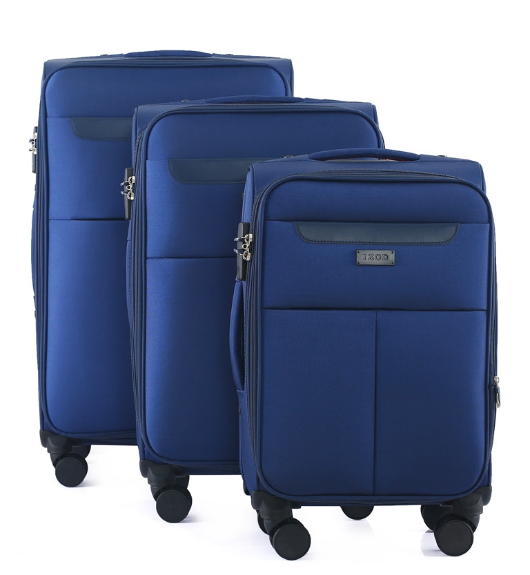 IZOD Liam Soft Shell Lightweight Expandable 3 Piece Luggage Set - Stiles Supply Co.