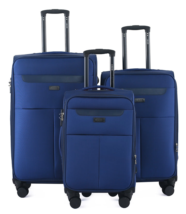 IZOD Liam Soft Shell Lightweight Expandable 3 Piece Luggage Set - Stiles Supply Co.