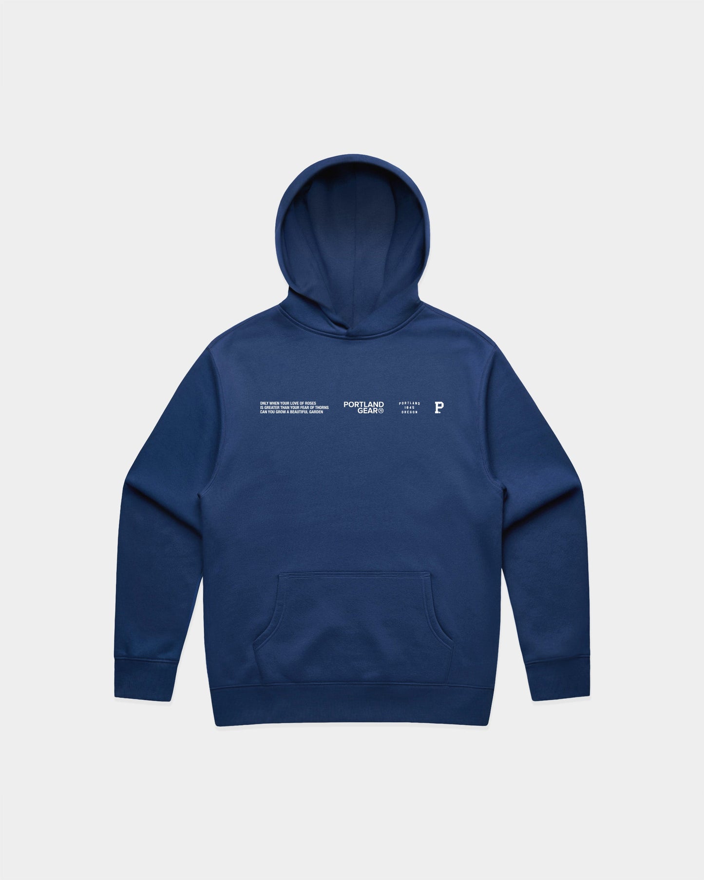 Portland Gear Sueded Slogan Hoodie - Cobalt