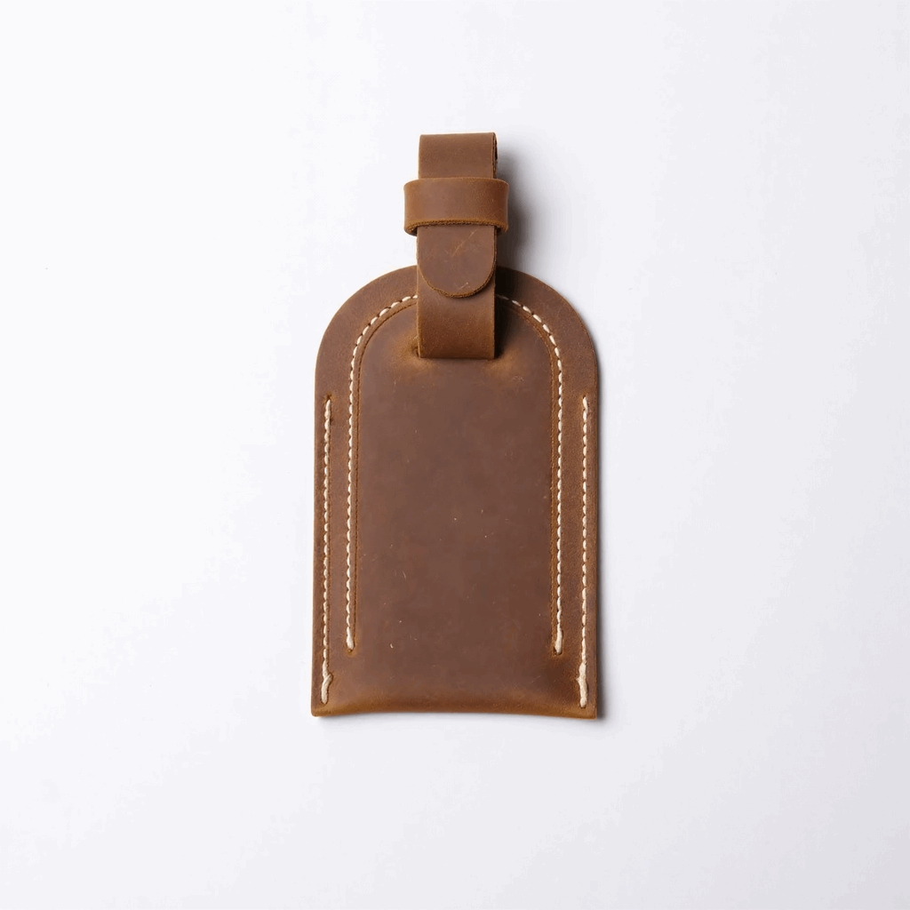 Steel Horse Leather Full Grain Leather Luggage Tag
