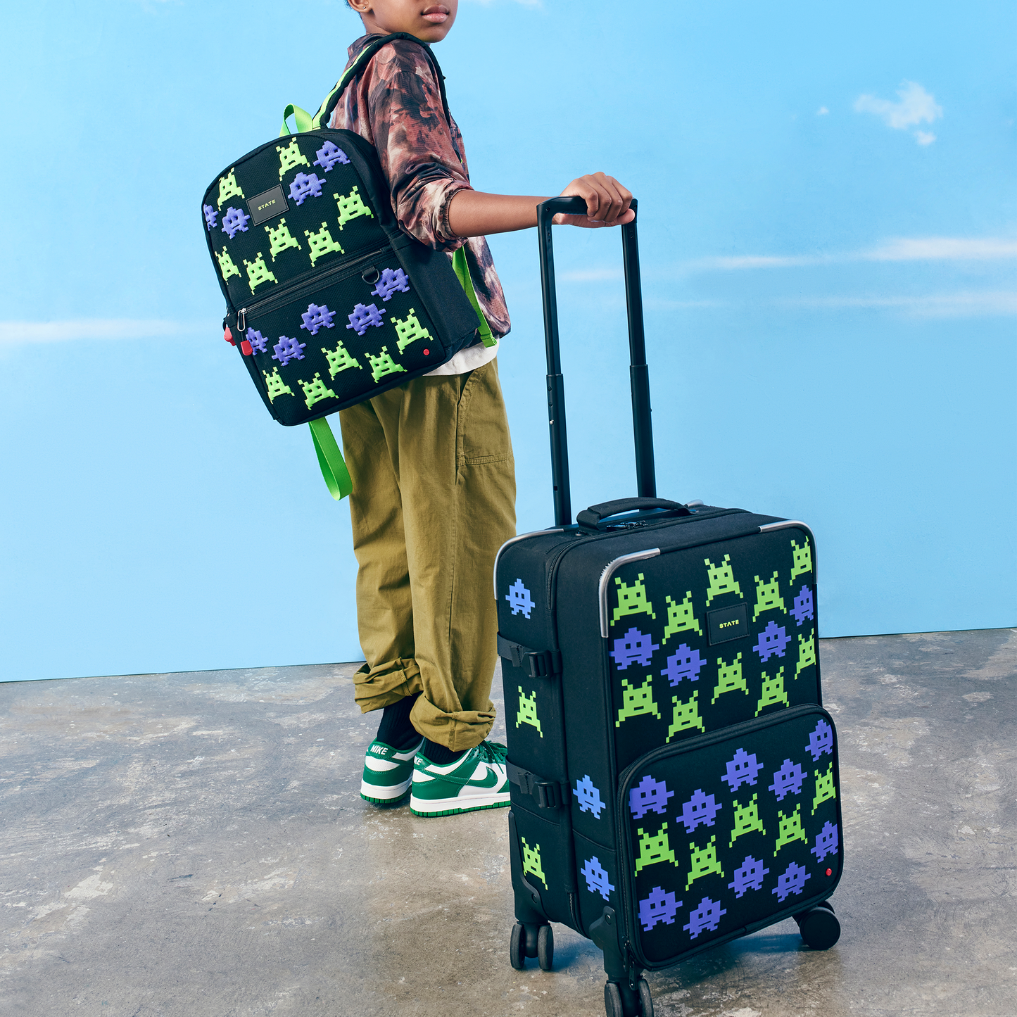 STATE Bags Logan Carry-On Kids Suitcase Arcade