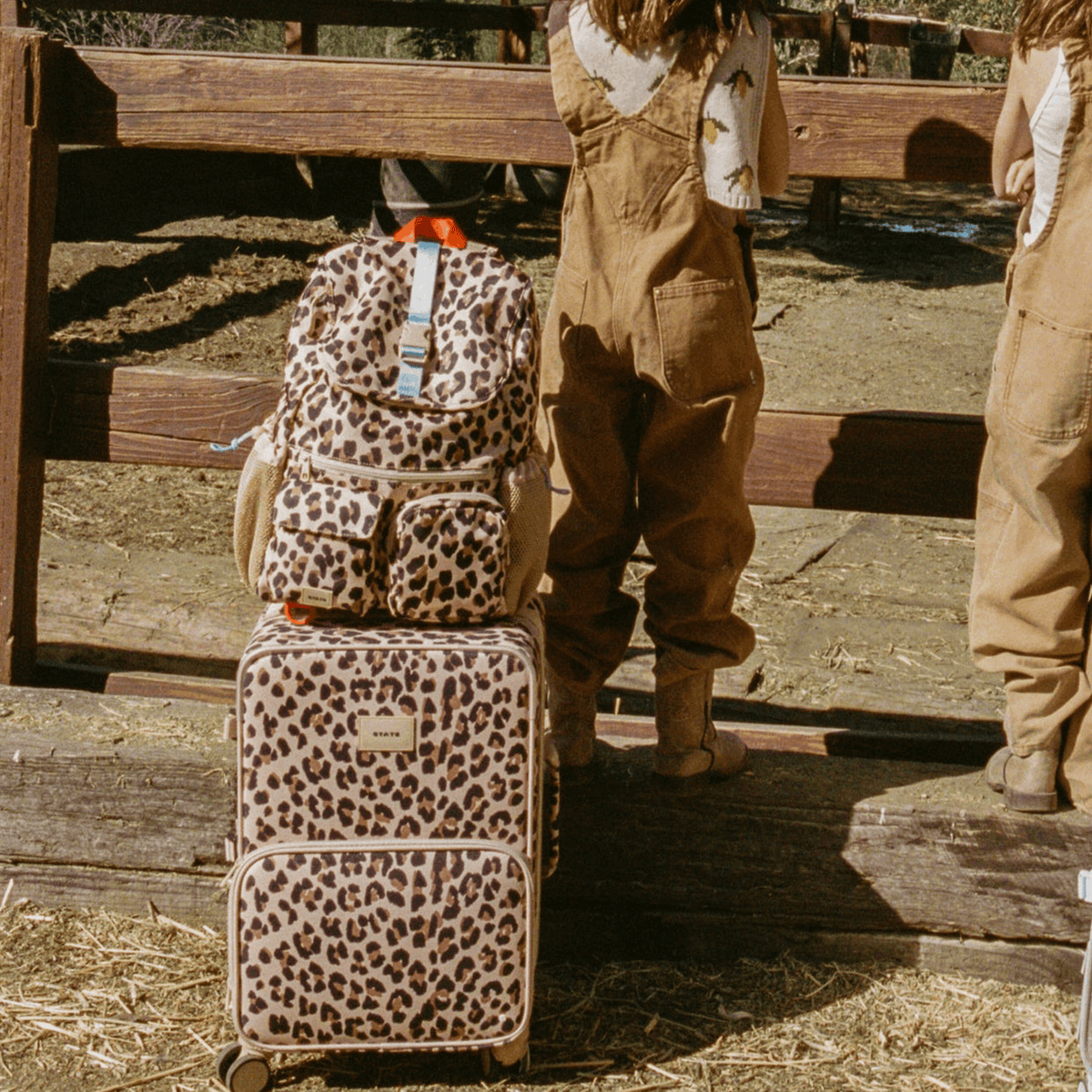 STATE Bags Logan Carry-On Suitcase, Leopard