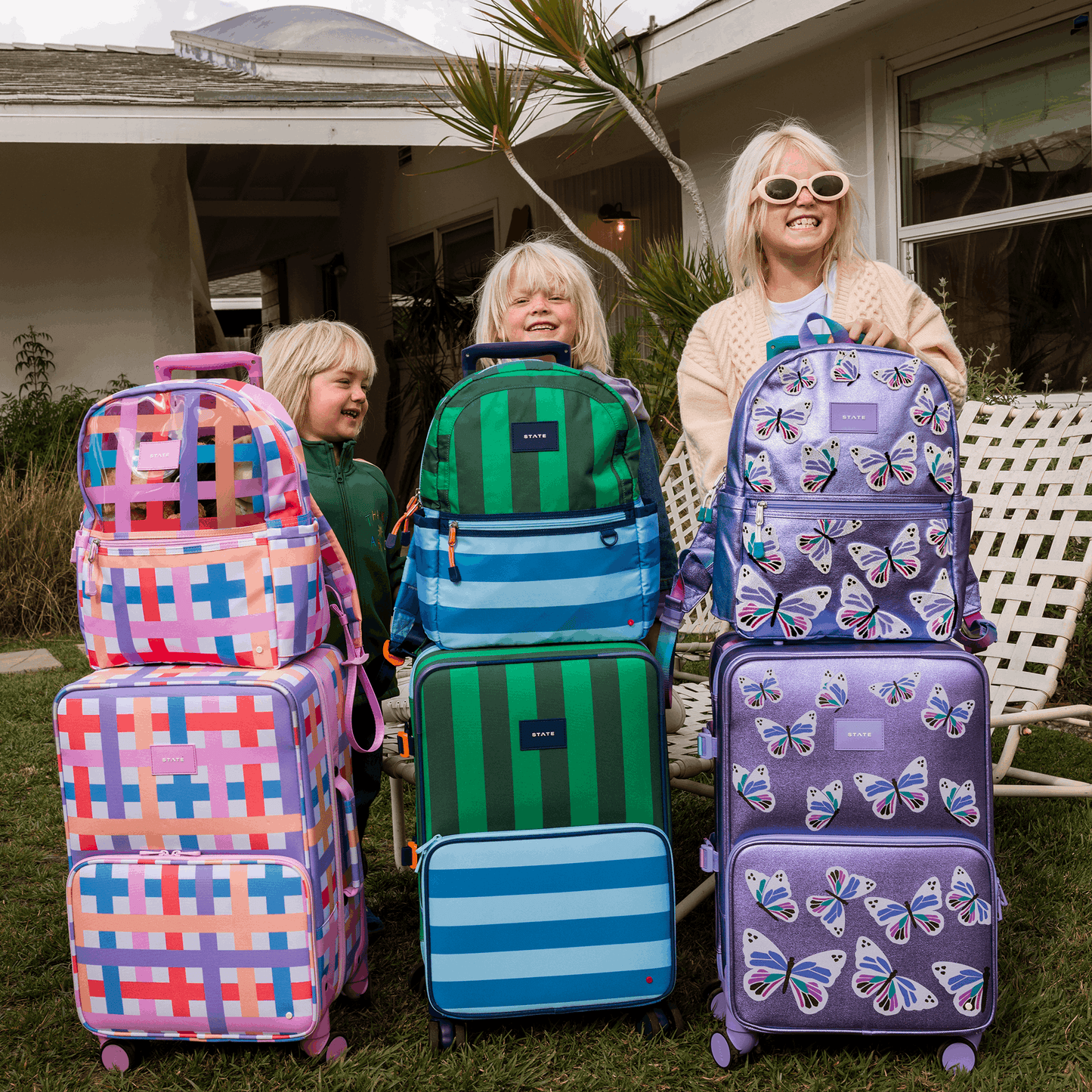 State Bags Plaid Logan Carry-On Suitcase | Limited Edition | Kids - Stiles Supply Co.