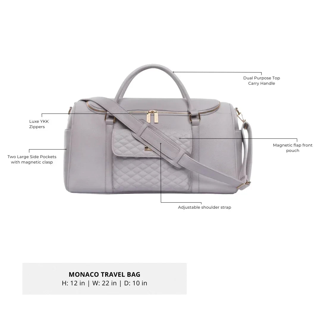 Luli Bebe Weekender Travel Bag | Stone Grey