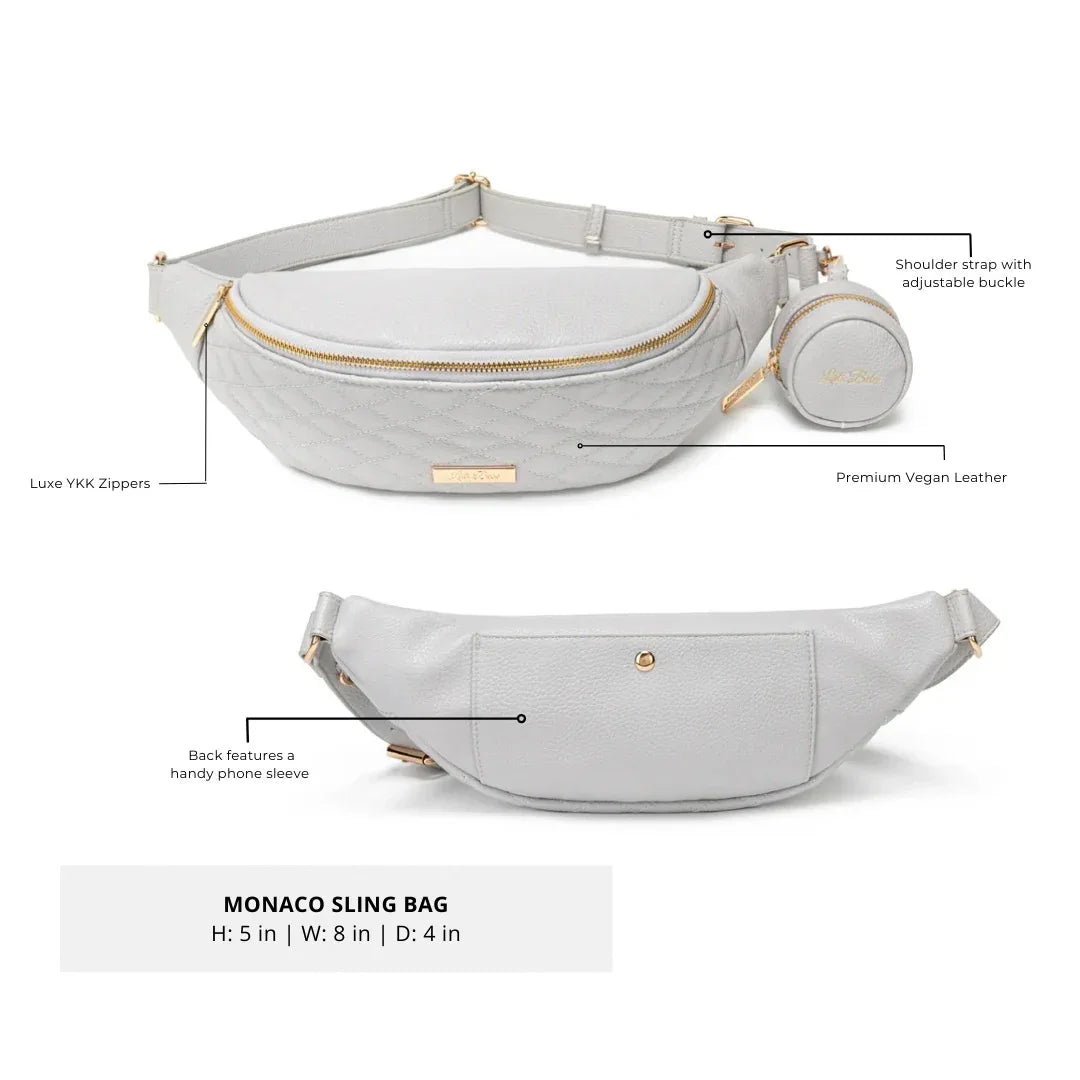Luli Bebe Crossbody Sling Bag | Stone Grey