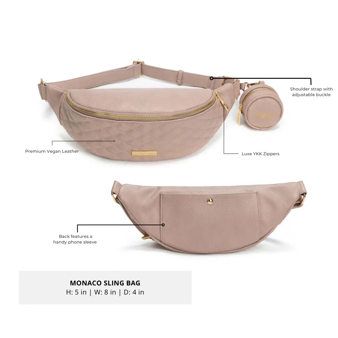 Luli Bebe Crossbody Sling Bag | Stone Grey