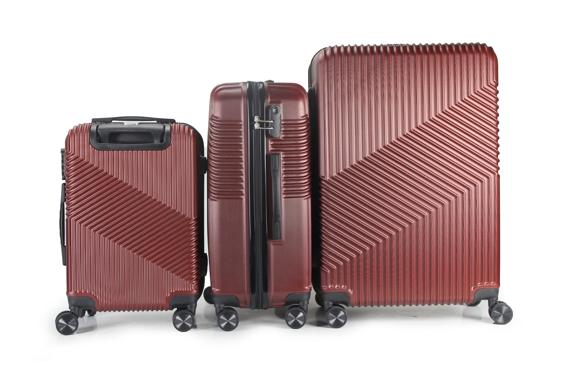 Mirage Aida Hard shell Lightweight 3 Piece Luggage Set - Stiles Supply Co.