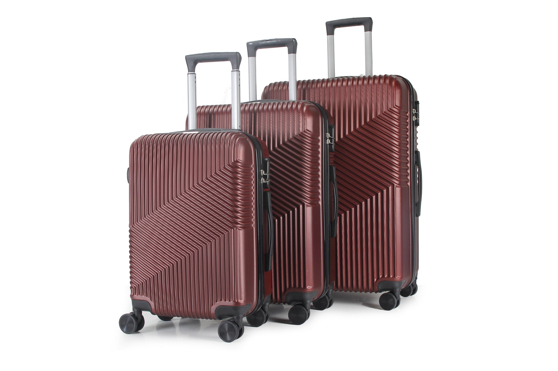 Mirage Aida Hard shell Lightweight 3 Piece Luggage Set - Stiles Supply Co.