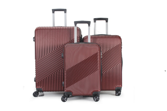 Mirage Aida Hard shell Lightweight 3 Piece Luggage Set - Stiles Supply Co.