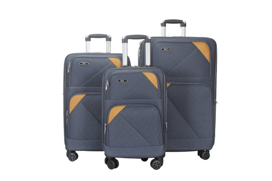 Mirage Mia Soft Shell Lightweight Expandable 3 Piece Luggage Set - Stiles Supply Co.