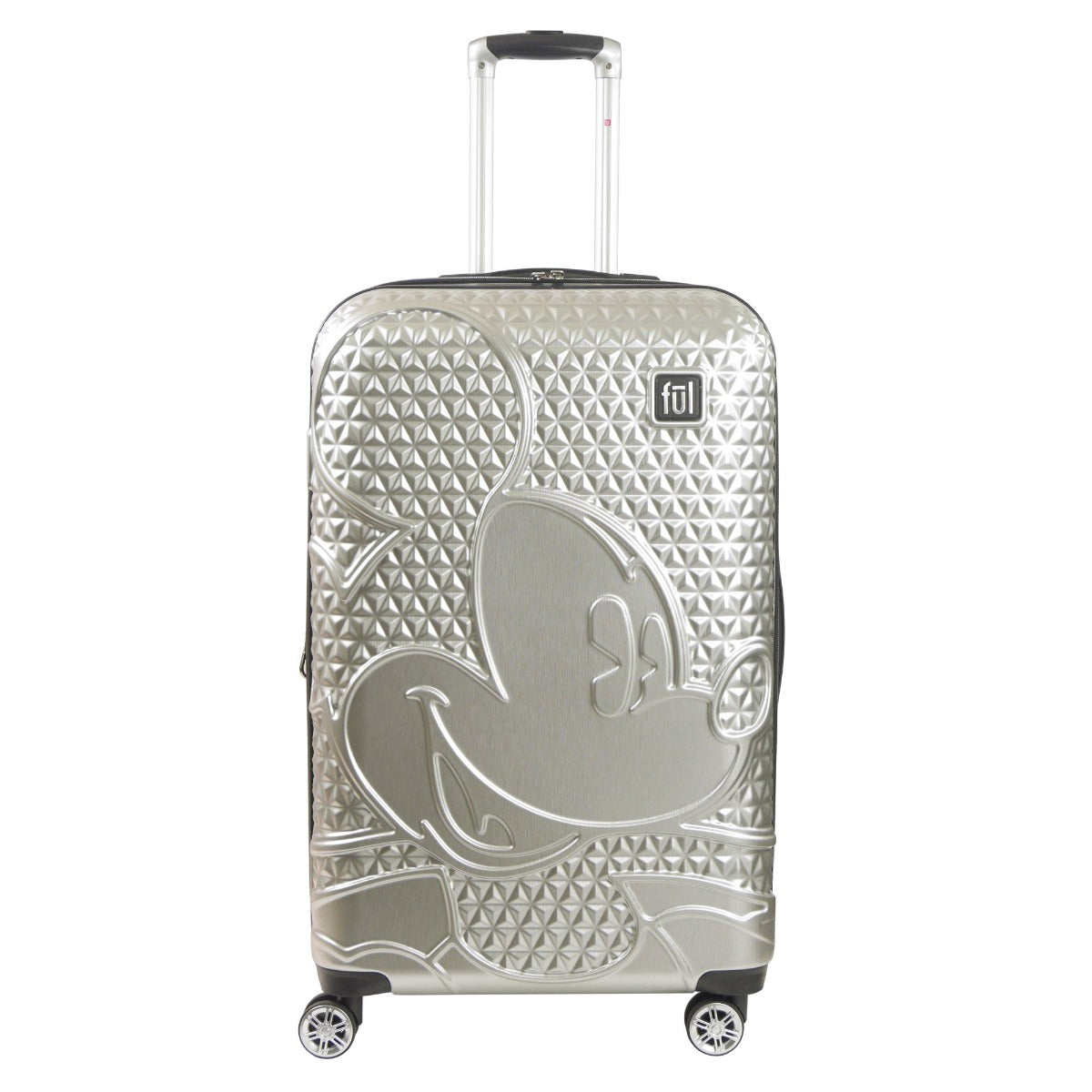 Mickey Mouse Rolling Luggage FŪL Disney Suitcase 30" Silver - Stiles Supply Co.