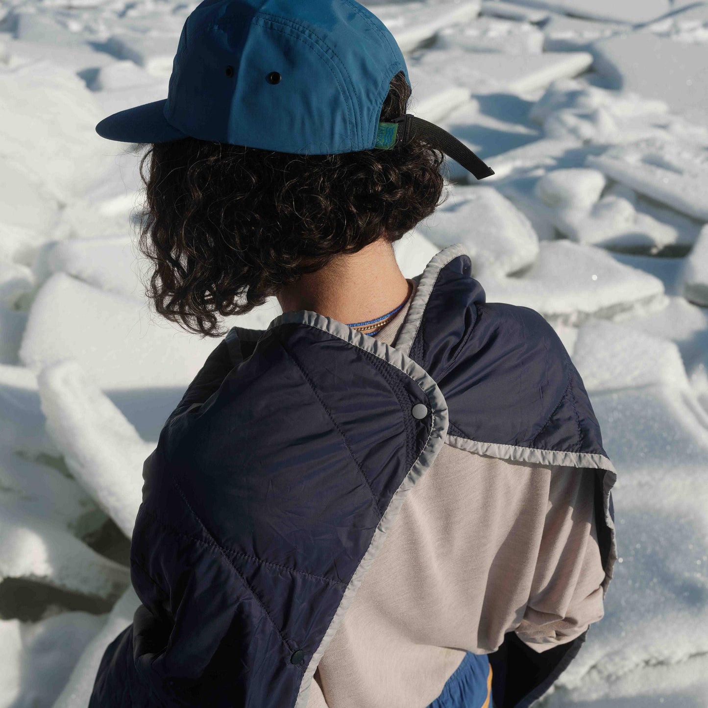 Gravel Layover™ Travel Blanket - Packable & Puffy | Blue - Stiles Supply Co.