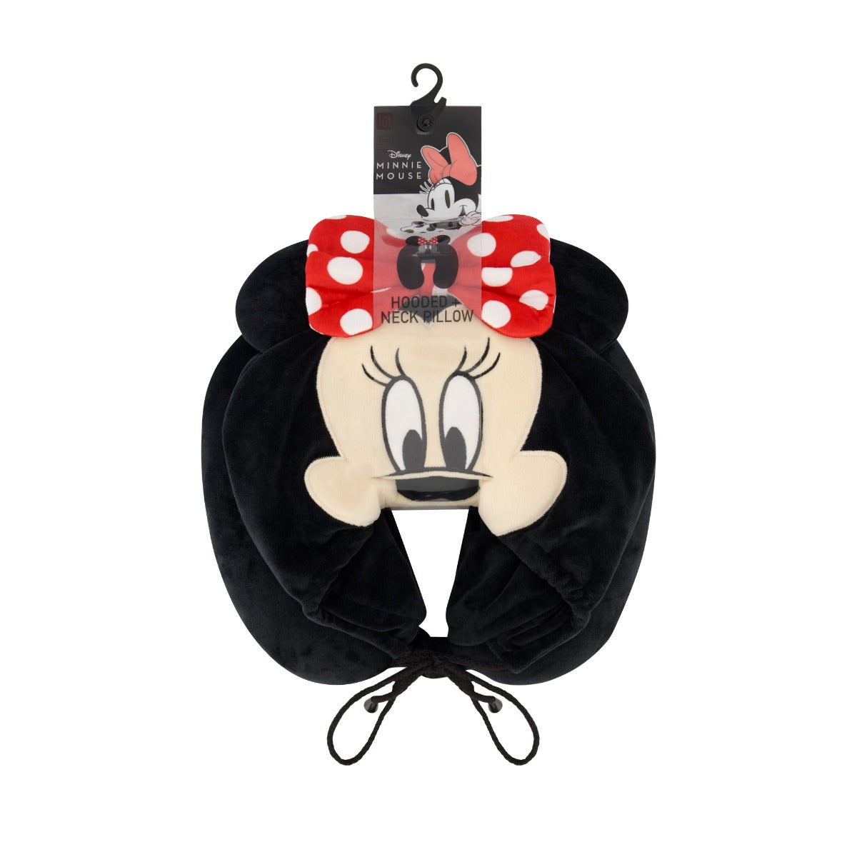 Disney Minnie Mouse Travel Neck Pillow Hoodie, Black - Stiles Supply Co.