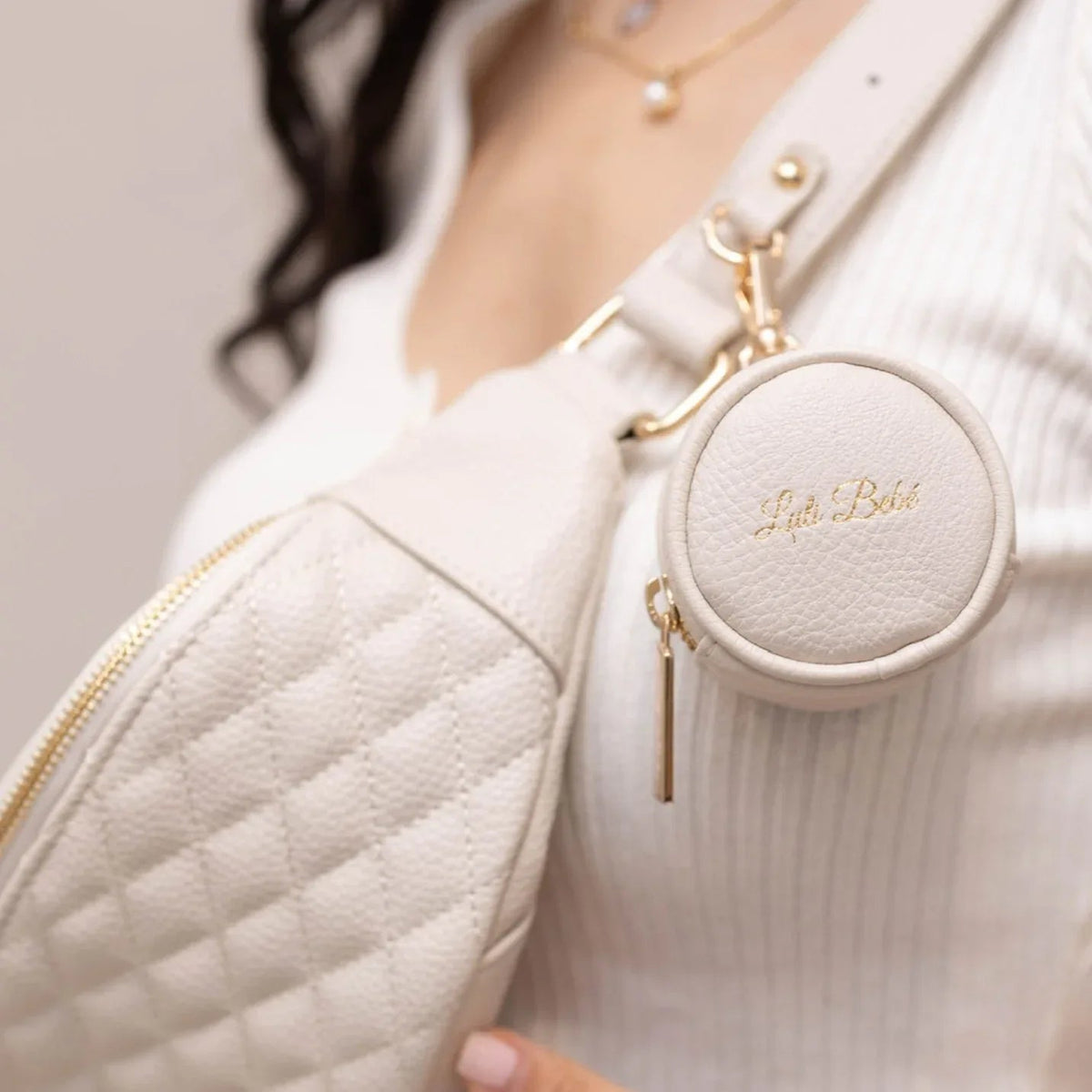 Luli Bebe Crossbody Sling Bag | Pearl White