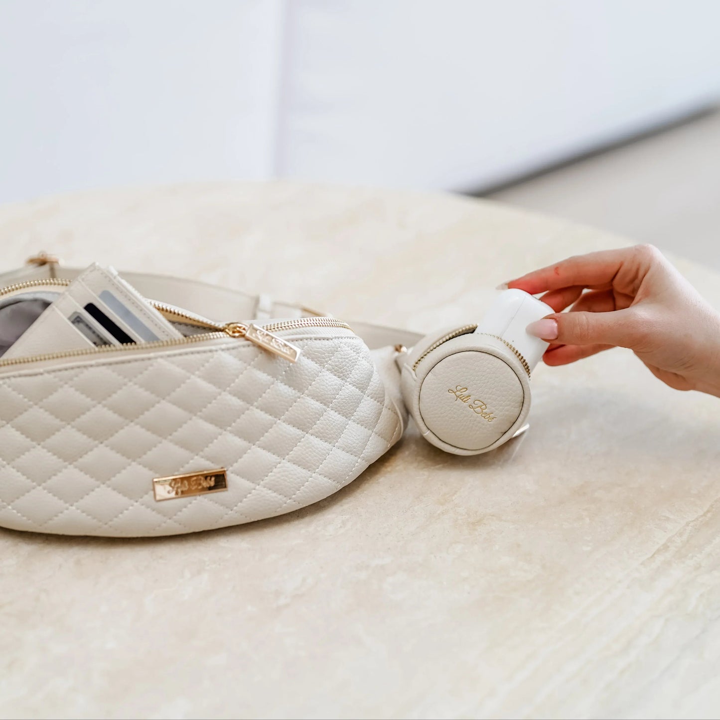 Luli Bebe Crossbody Sling Bag | Pearl White