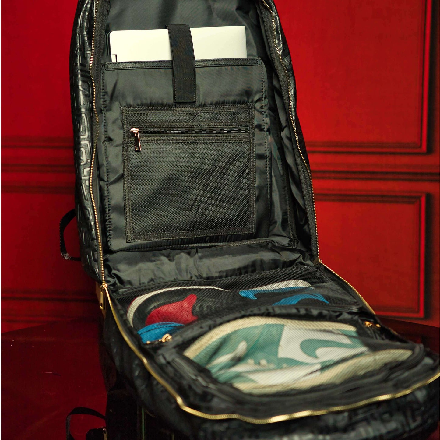 Sole Premise Black Monogram Leather Commuter Sneaker Bag