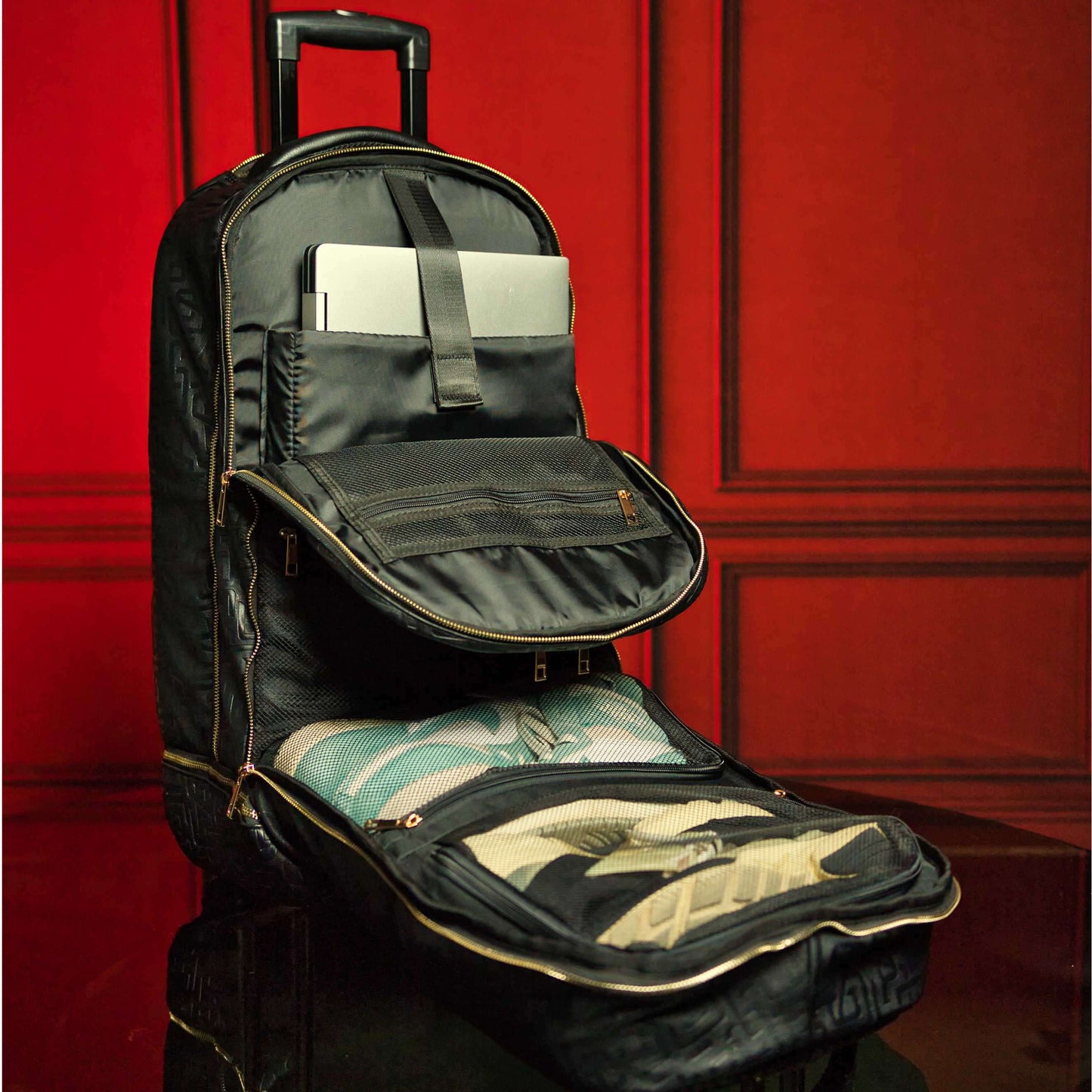 Sole Premise Black Monogram Leather Carry-On Shoe Bag