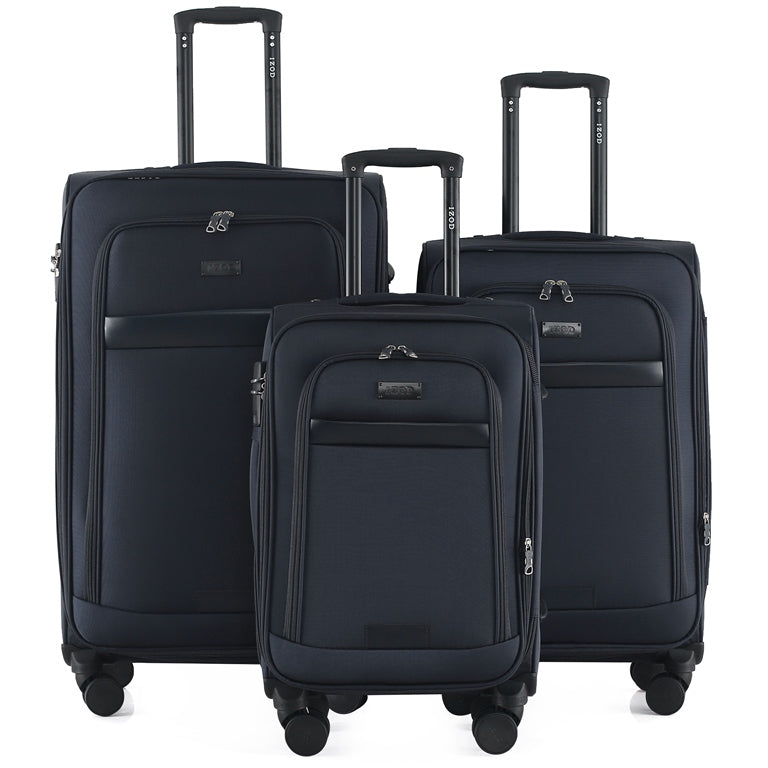 Mirage IZOD Noah Soft Shell 3 Piece Luggage Set - Stiles Supply Co.