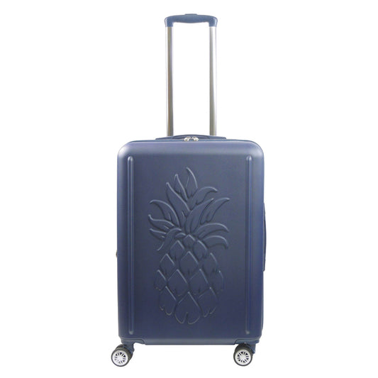 Tommy Bahama 26.5" Navy Hard-Sided 3D Pineapple Luggage with Drawstring Bag - Stiles Supply Co.