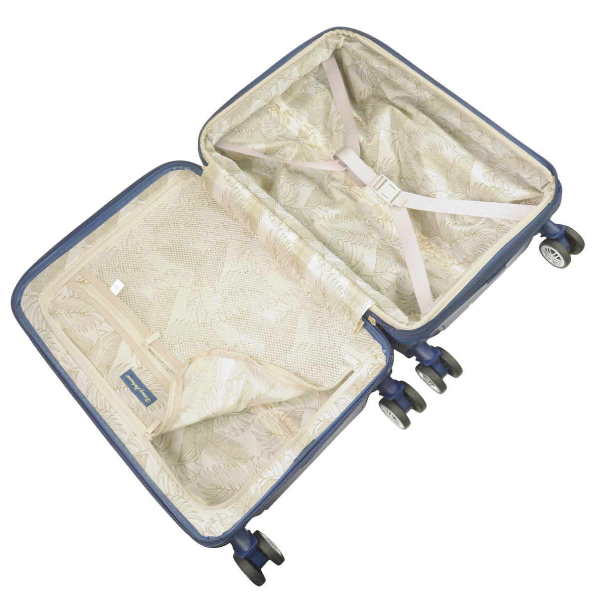 Tommy Bahama 26.5" Navy Hard-Sided 3D Pineapple Luggage with Drawstring Bag - Stiles Supply Co.