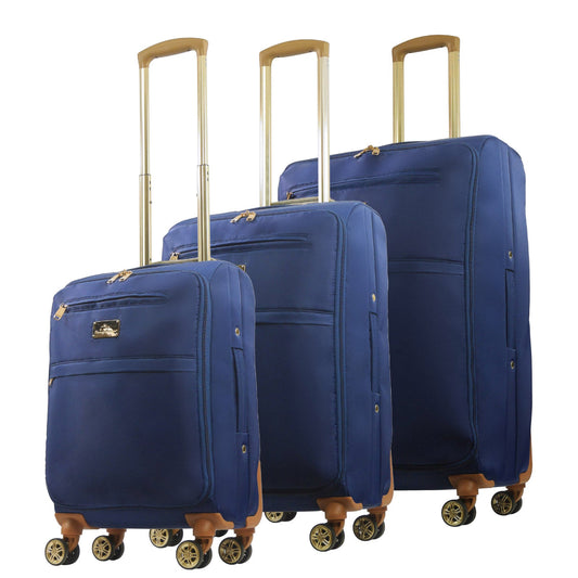 Tommy Bahama 3-Piece Blue Soft Sided Luggage Set - Stiles Supply Co.