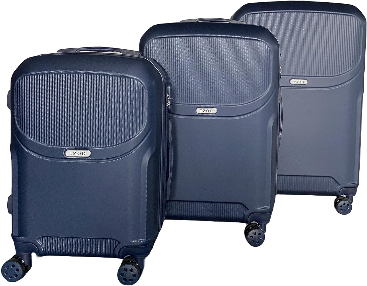 IZOD Regina Expandable Hard shell Lightweight 3 Piece Luggage Set - Stiles Supply Co.