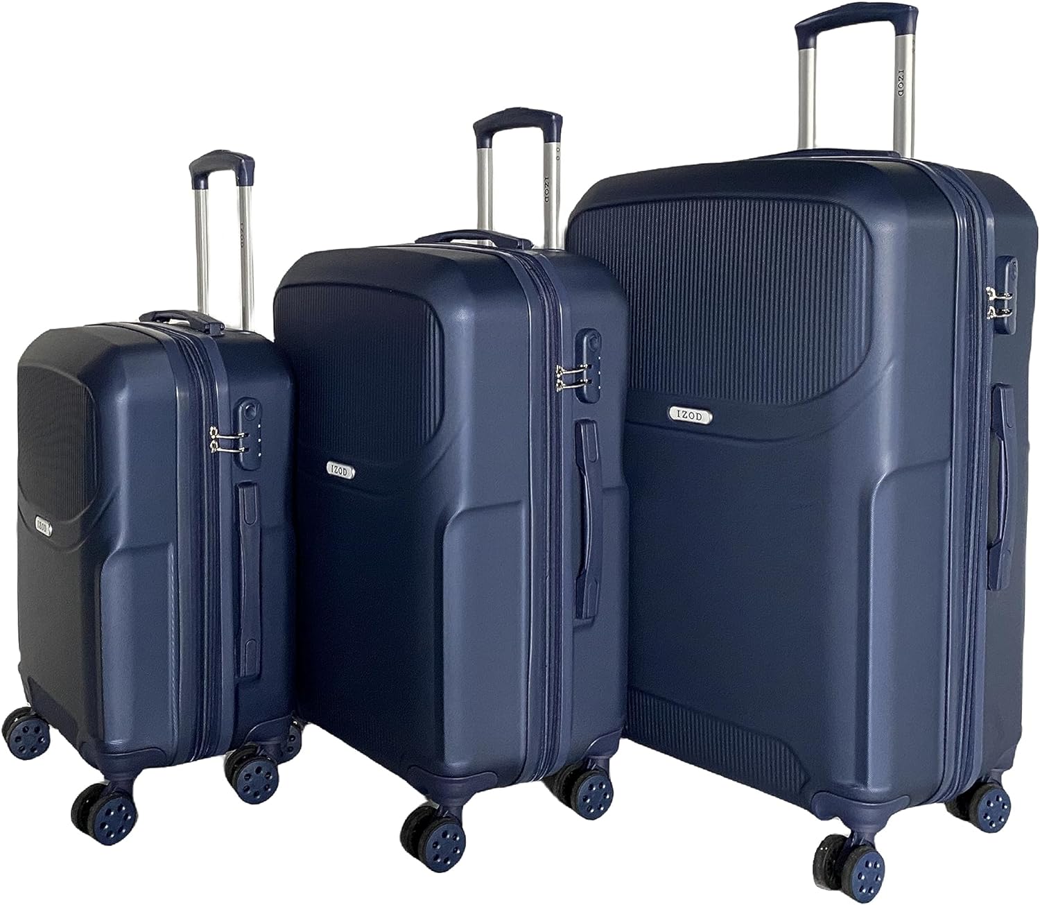 IZOD Regina Expandable Hard shell Lightweight 3 Piece Luggage Set - Stiles Supply Co.