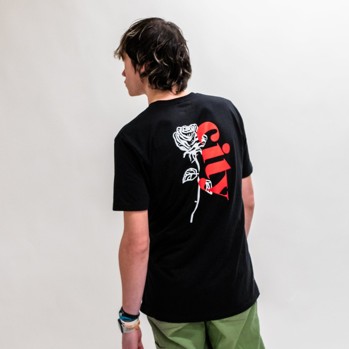 Soft-Blend Rose City "P" Tee - Black - Stiles Supply Co.