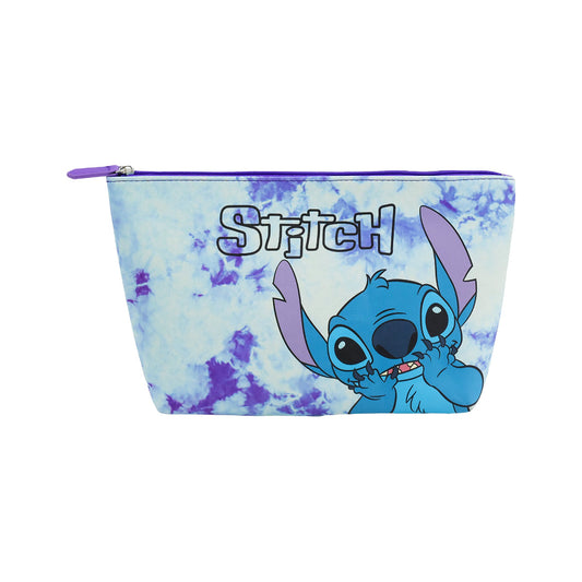 Disney Stitch Tie Dye Purple Wedge Cosmetic Bag - Stiles Supply Co.