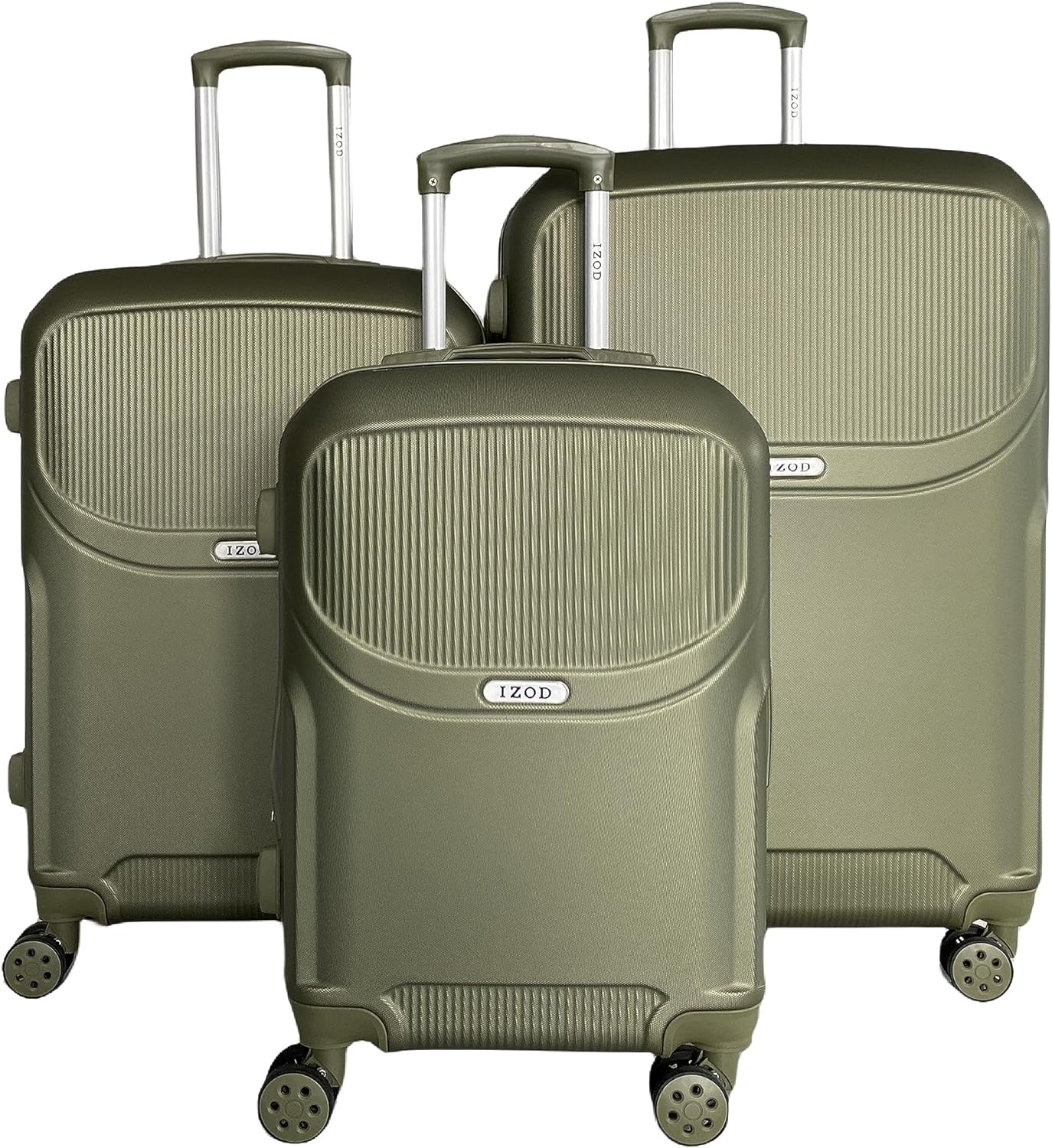IZOD Regina Expandable Hard shell Lightweight 3 Piece Luggage Set - Stiles Supply Co.