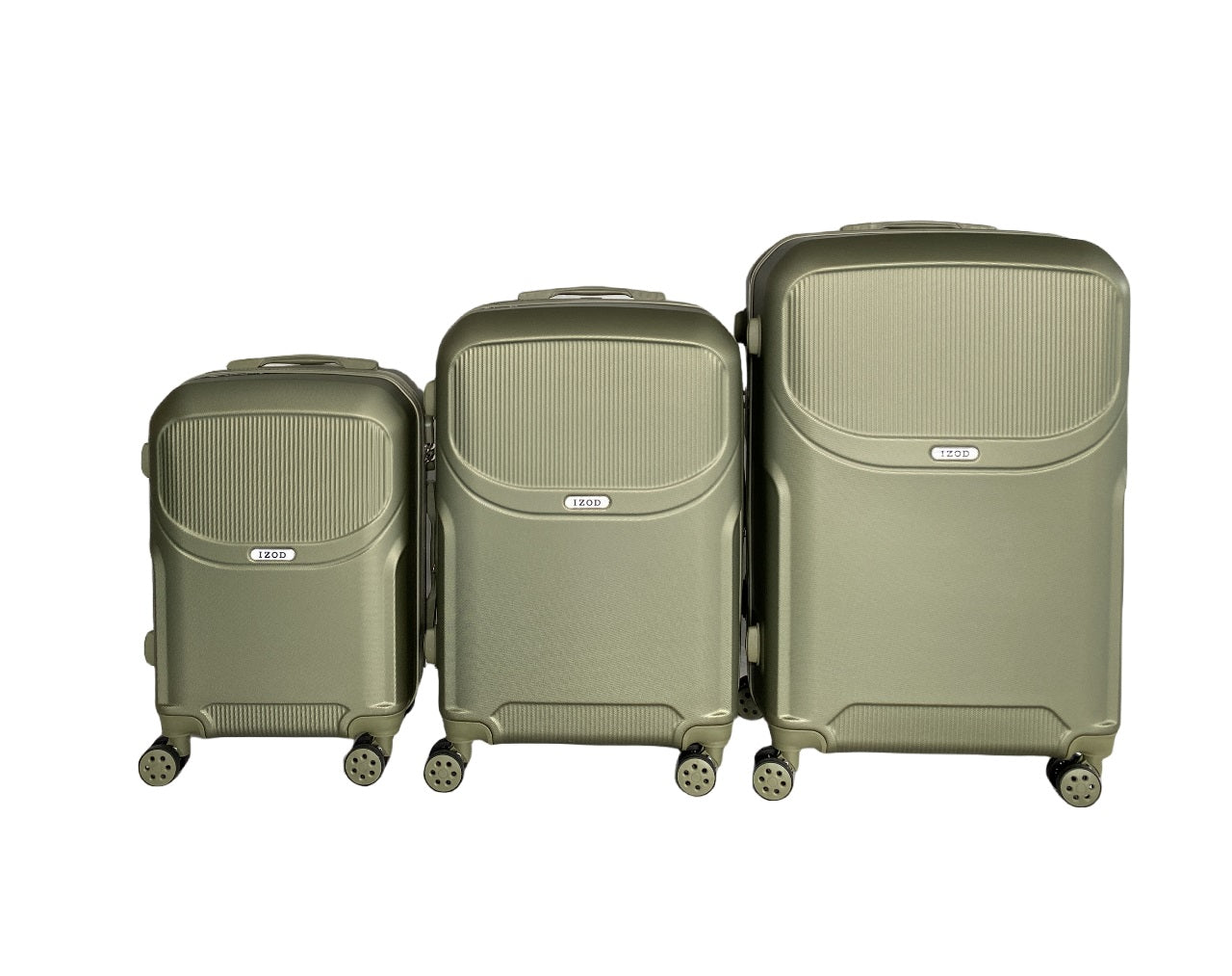IZOD Regina Expandable Hard shell Lightweight 3 Piece Luggage Set - Stiles Supply Co.