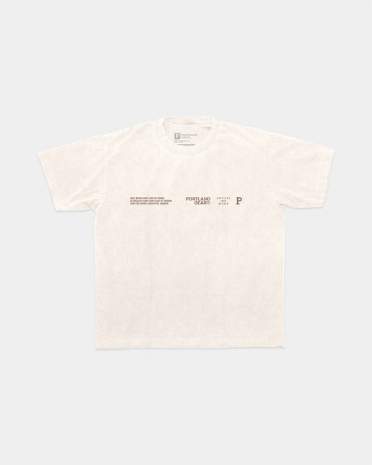 All-American Slogan Tee - Cream