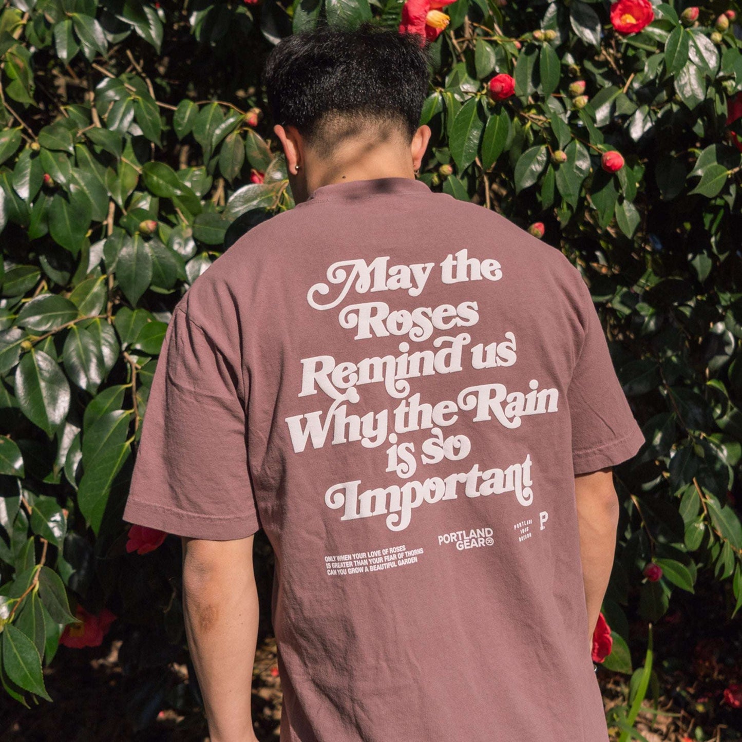 All-American Slogan Tee - Mauve - Stiles Supply Co.